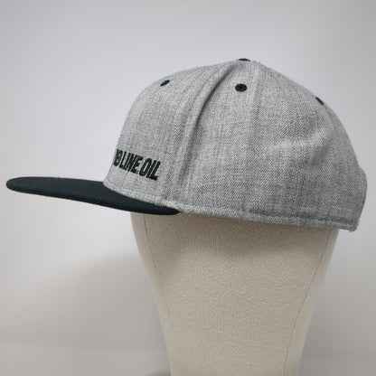 Otto Snapback Hat Gray One Size Red Line Oil Embroidered Flat Brim 6-Panel