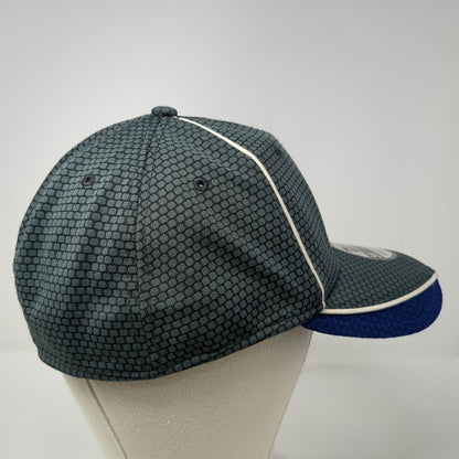 New Era Baseball Cap Gray Blue XL 39THIRTY Stretch Fit Honeycomb Gothic A Hat