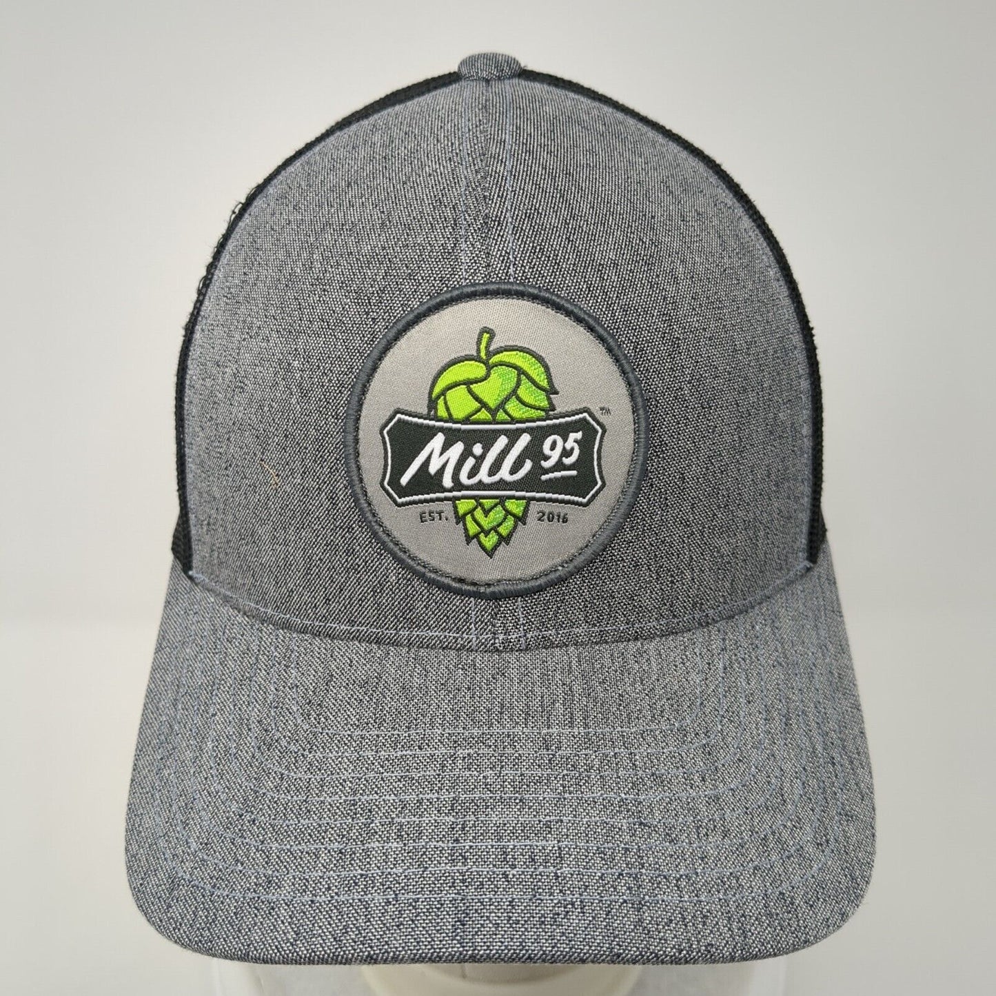 Mill 95 Snapback Trucker Hat Gray One Size Mesh Back Pacific Headwear