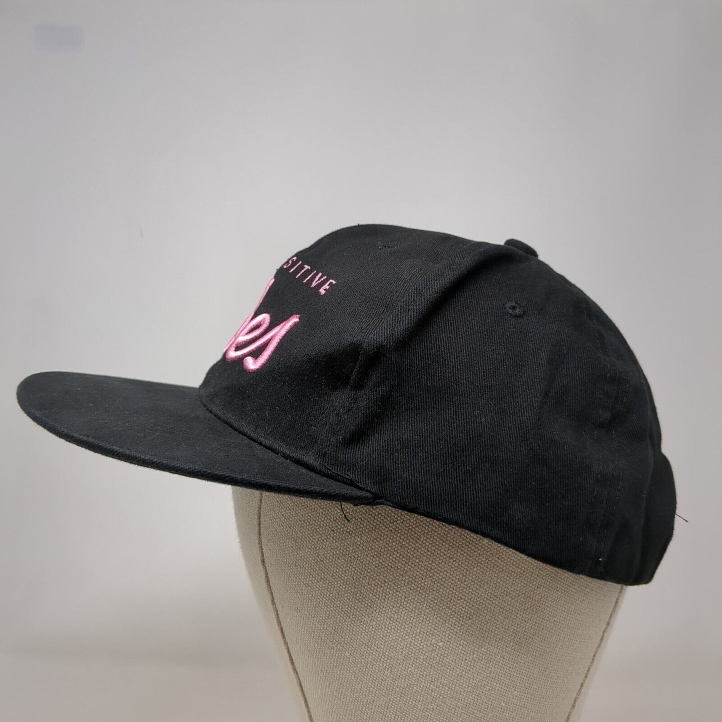 Positive Vibes Snapback Hat Black OSFA Adjustable Embroidered 6 Panel Cotton