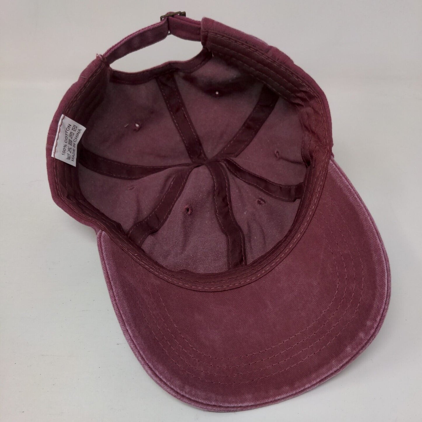 Here Fishy Fishy Slideback Hat Red One Size Adjustable Solid 6 Panel