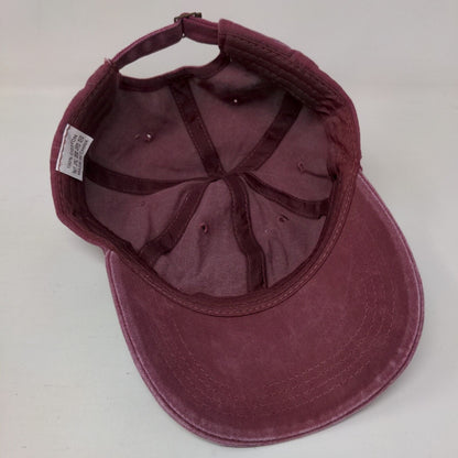 Here Fishy Fishy Slideback Hat Red One Size Adjustable Solid 6 Panel
