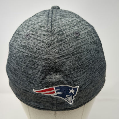 New Era New England Patriots NFL Hat Gray L Cap 39THIRTY Stretch Fit Blue Red