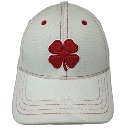 Black Clover Baseball Cap White M A-Flex Four Leaf Clover Live Lucky Hat