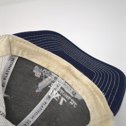 J & L Contracting LLC Strapback Trucker Hat Blue One Size Mesh Back