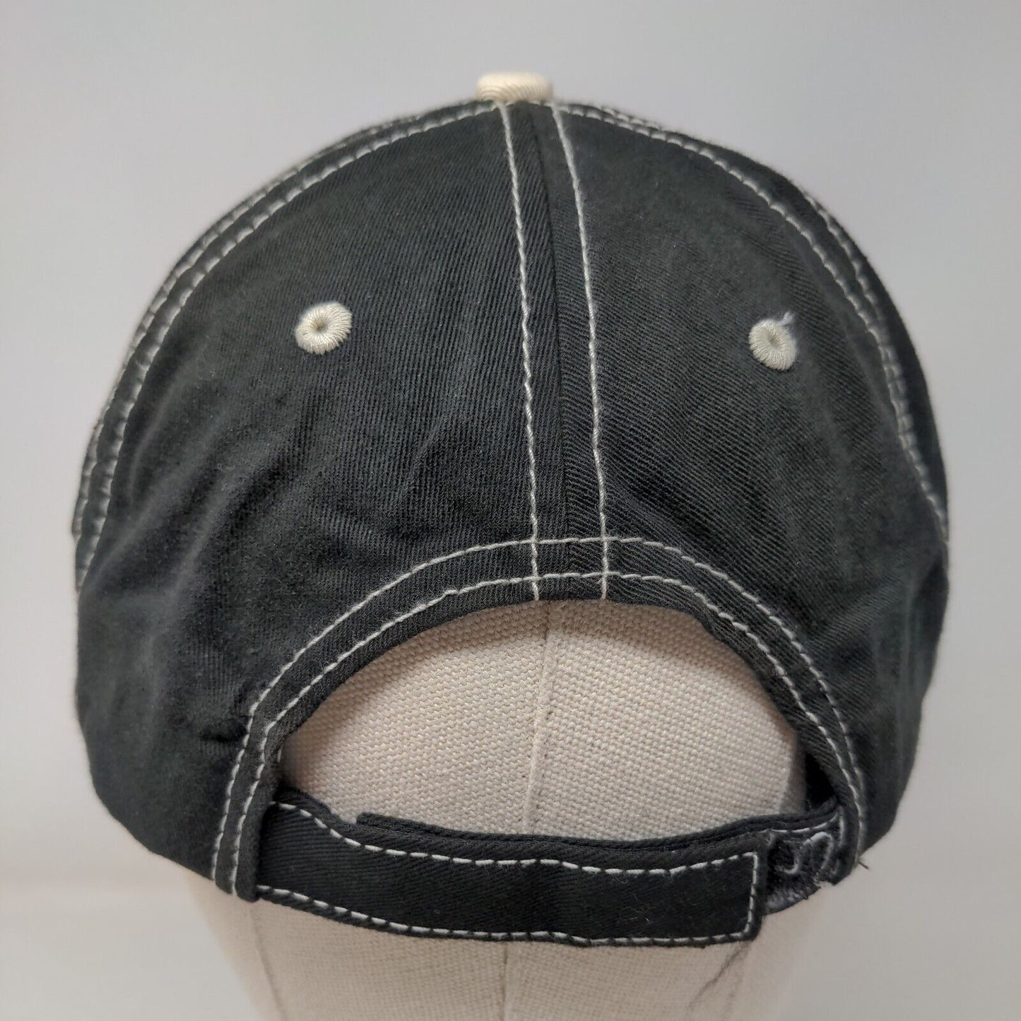 Greg Norman Strapback Hat Black OSFA Adjustable Embroidered 6 Panel