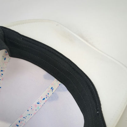 Swannies Snapback White One Size Hat Blue Swan Logo Performance Gray Strap