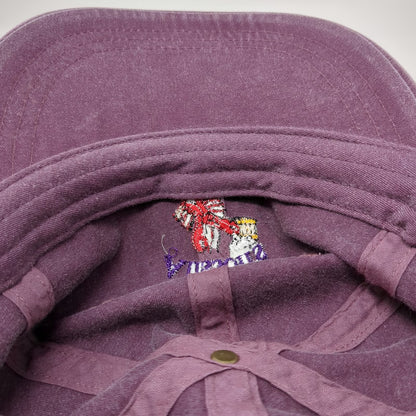Adams Baseball Cap Purple One Size Leather Strap Lobster Beer Kennebunkport Hat