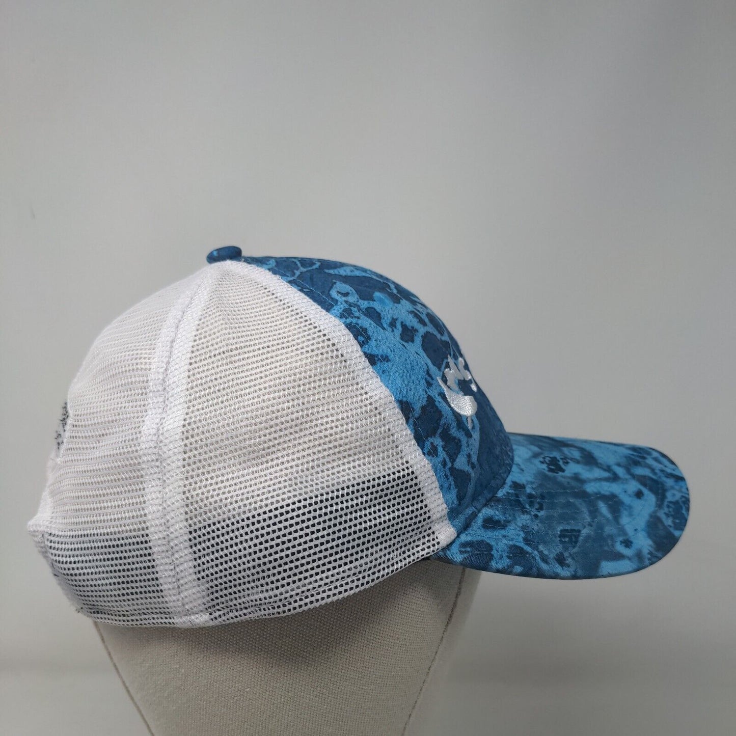 Star Realtree Fishing Snapback Mesh Back Trucker Hat Blue OSFM Embroidered