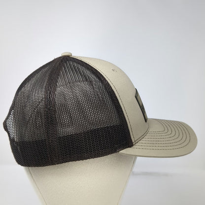 Richardson Trucker Hat Beige One Size High Mark Distillery Mountain Patch Mesh