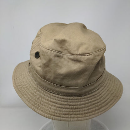 Haband Bucket Hat Tan Large Solid Blank Vent Holes Cotton Outdoor