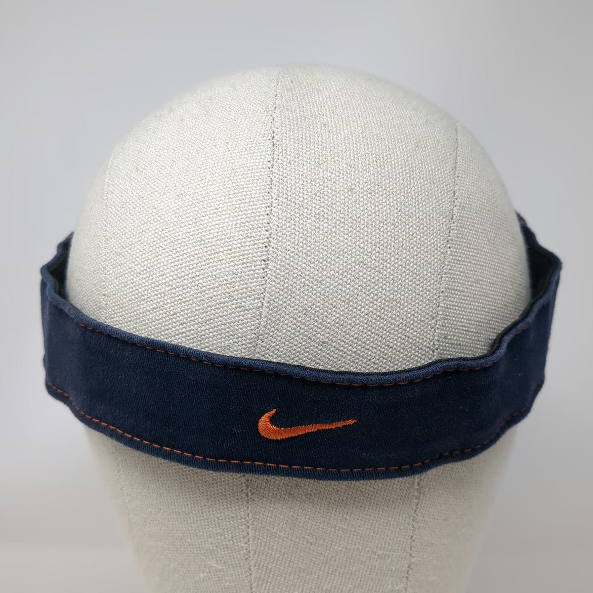 Nike Visor Blue One Size Contrast Stitching Embroidered Swoosh Athletic Golf Hat