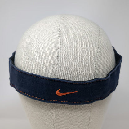 Nike Visor Blue One Size Contrast Stitching Embroidered Swoosh Athletic Golf Hat