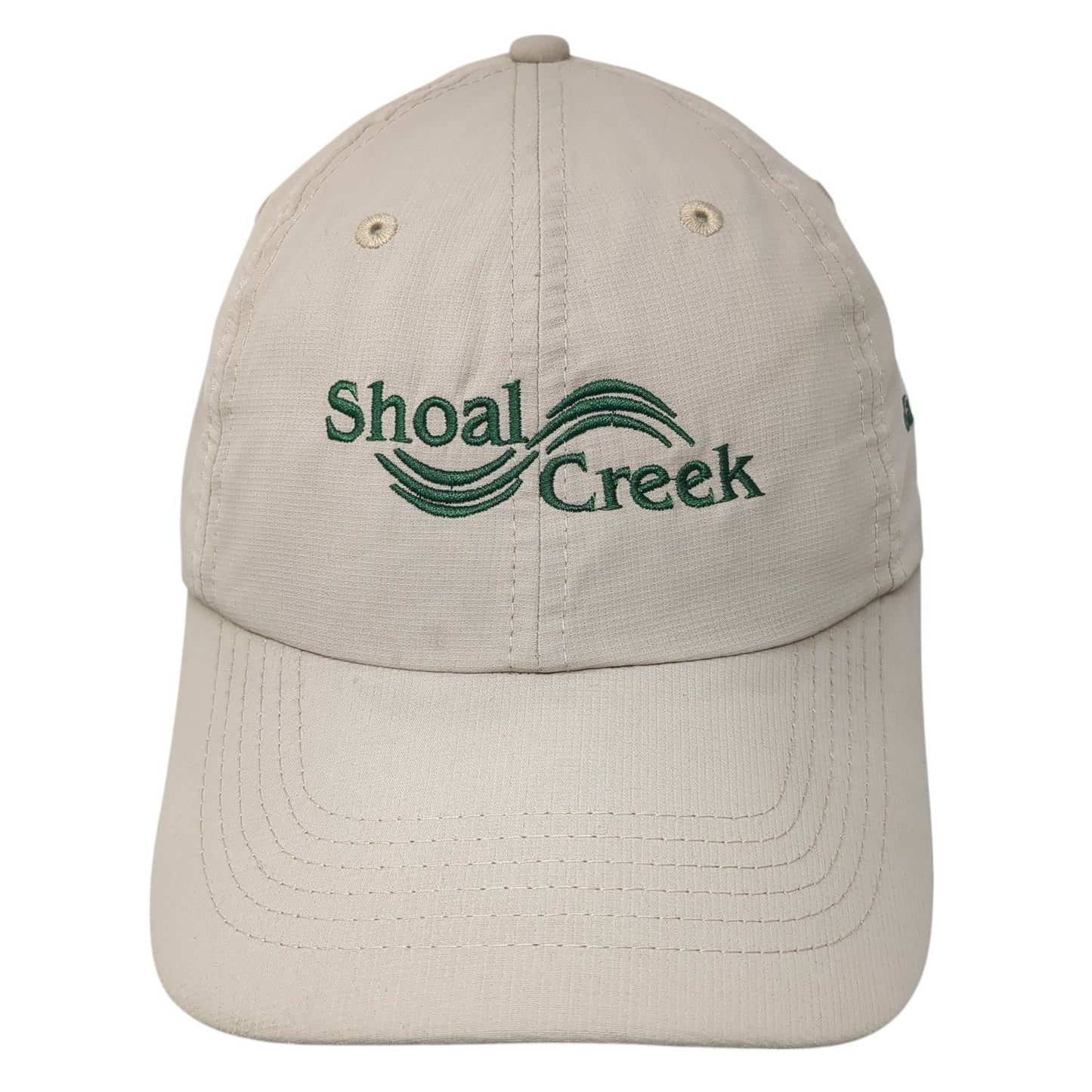 Shoal Creek Strapback Baseball Cap Beige OS Adjustable Embroidered Imperial