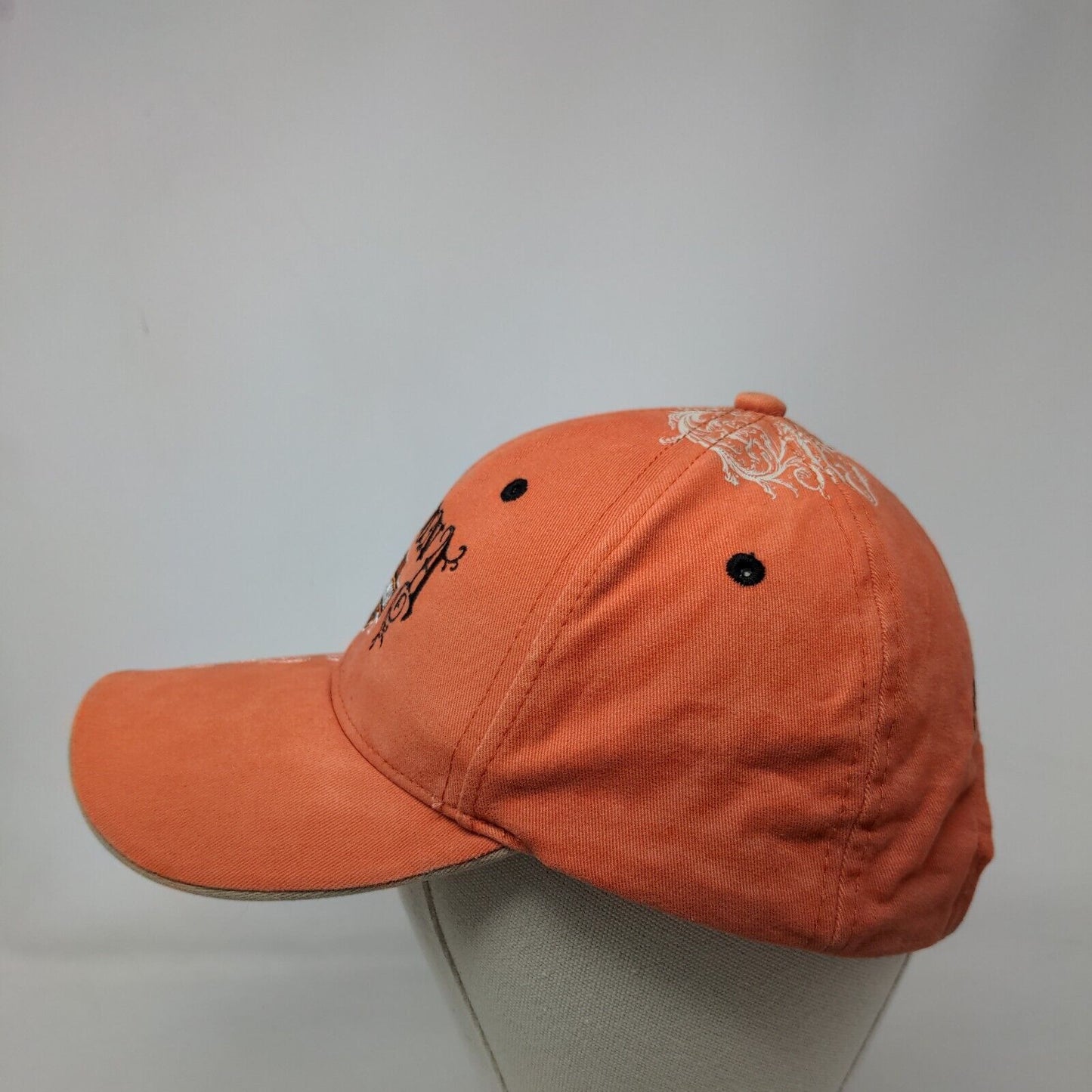 Harley-Davidson Daytona Strapback Hat Orange One Size Embroidered