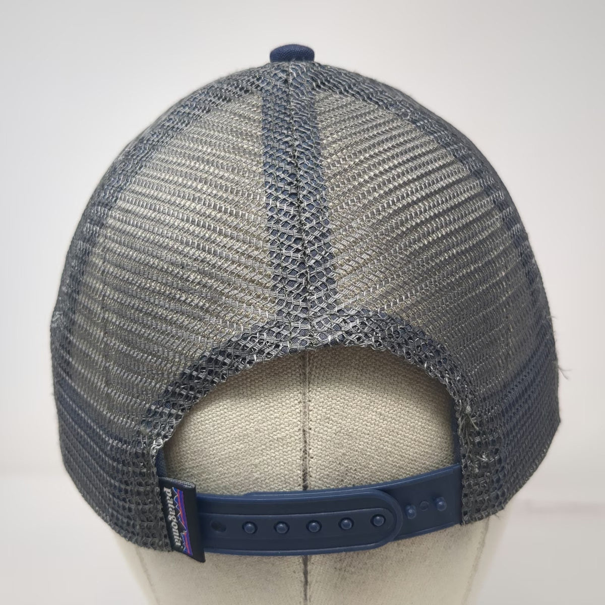 Patagonia Trucker Hat Blue One Size Mesh Snapback Embroidered Logo Patch