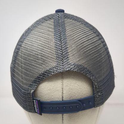 Patagonia Trucker Hat Blue One Size Mesh Snapback Embroidered Logo Patch