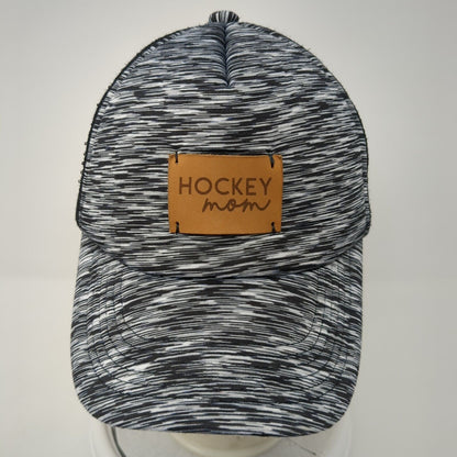 Hockey Mom Snapback Trucker Hat Multicolor One Size Adjustable Mesh Back