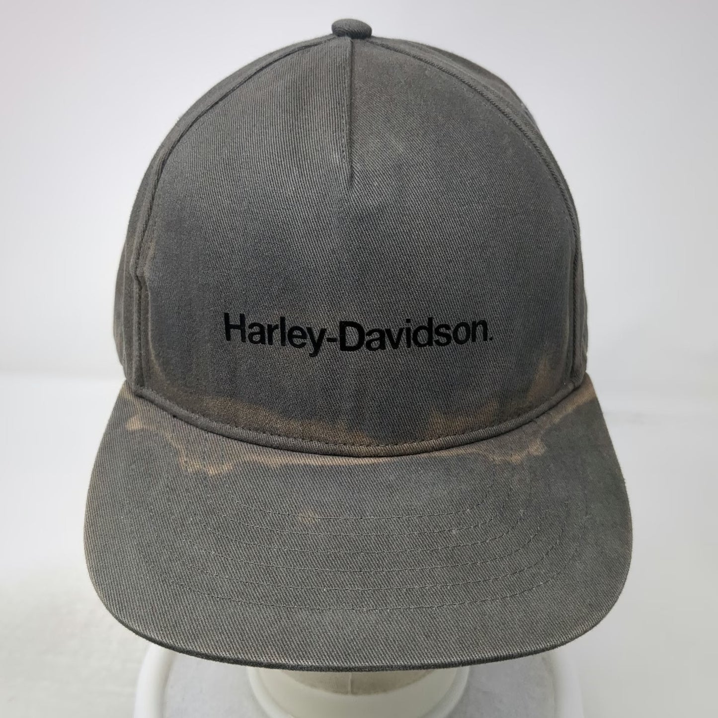 Harley-Davidson 5 Panel Green One Size Hat Snapback Cotton Logo Embroidered