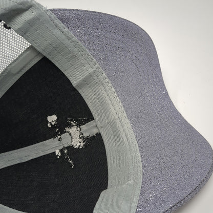 Snake Chase 2023 Ponytail Trucker Hat Gray One Size Adjustable Glitter Mesh Back