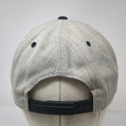 Yupoong Snapback Hat Gray OSFM We The People US Map Leather Patch Green Under
