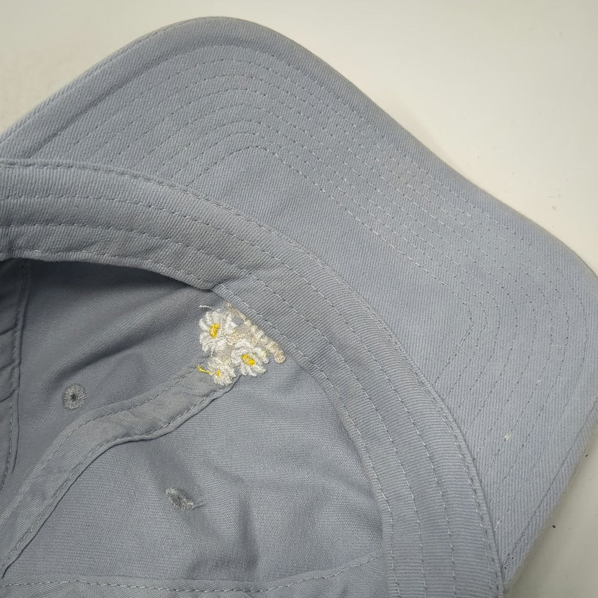 Levi's Baseball Cap Blue One Size Floral Daisy Cotton Slideback Adjustable Hat
