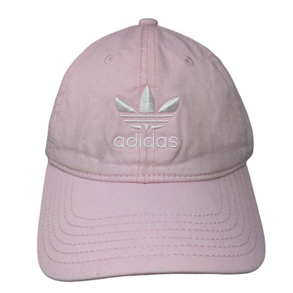 Adidas Slideback Hat Pink OSFM Adjustable Embroidered Vented Holes 6 Panel