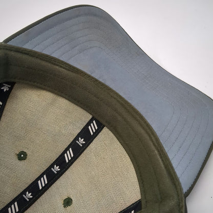 Adidas Snapback Green Hat One Size Laser Cut Vents Trefoil Logo OSFM Polyester