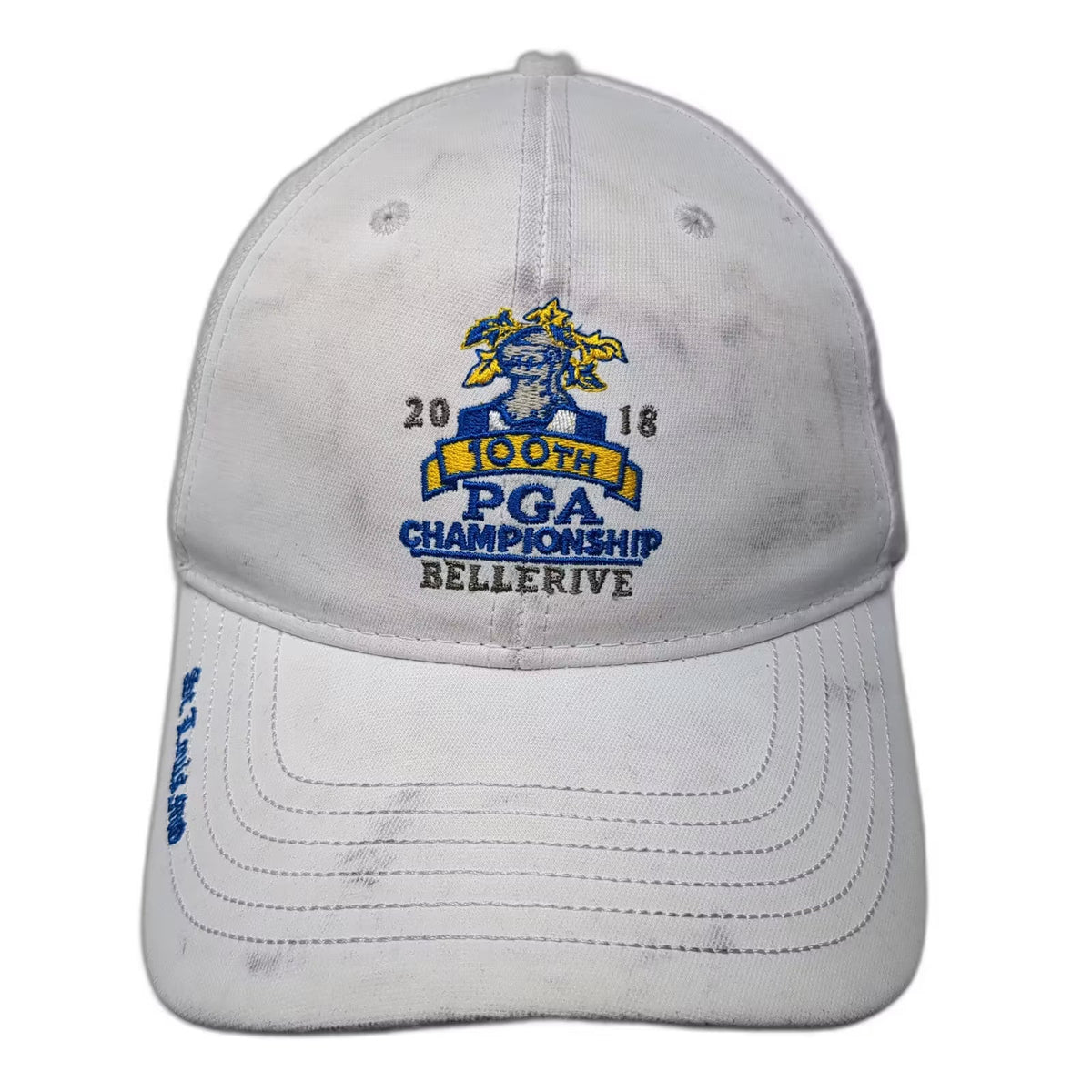 2018 100th PGA Championship Bellerive St Louis Ahead White Blue Golf Hat Cap OS