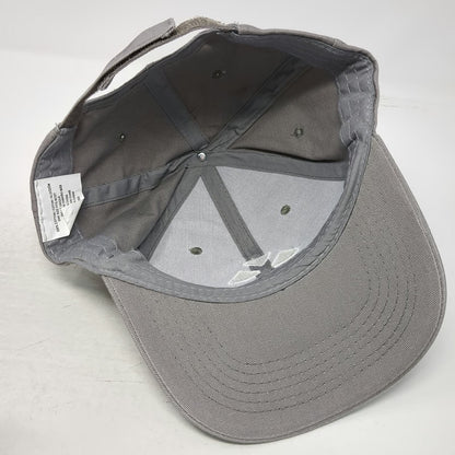 Micanan Baseball Cap Gray One Size Embroidered Logo Strapback Cotton 6 Panel Hat