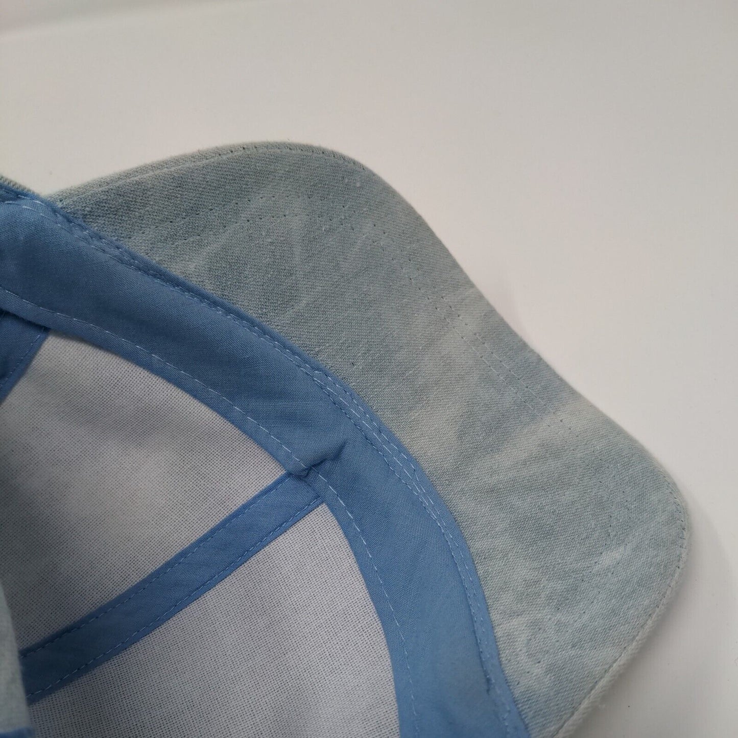 Unbranded Strapback Hat Blue One Size Adjustable Denim Tie Dye 6 Panel