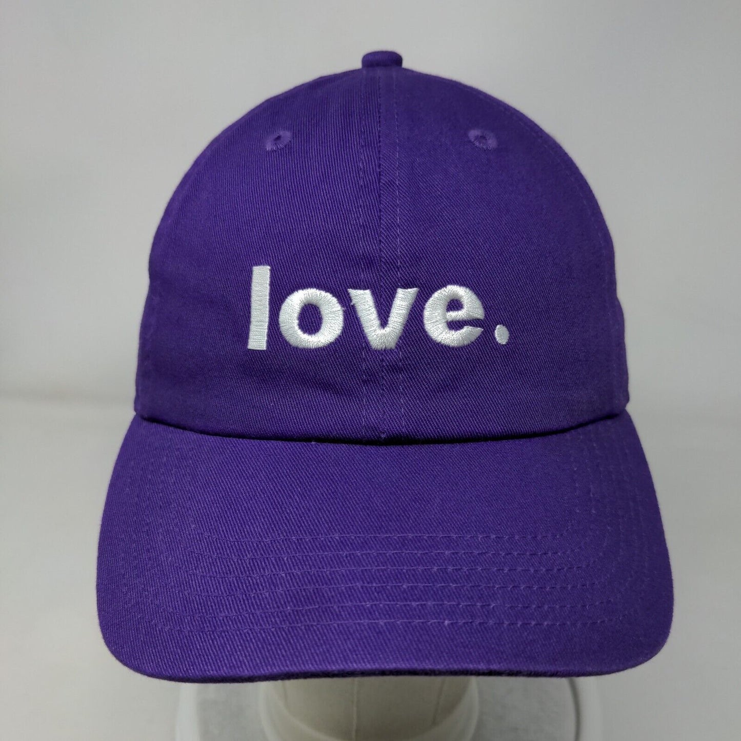 Love Slideback Hat Purple OSFA Embroidered 6 Panel Newhattan W/Tags
