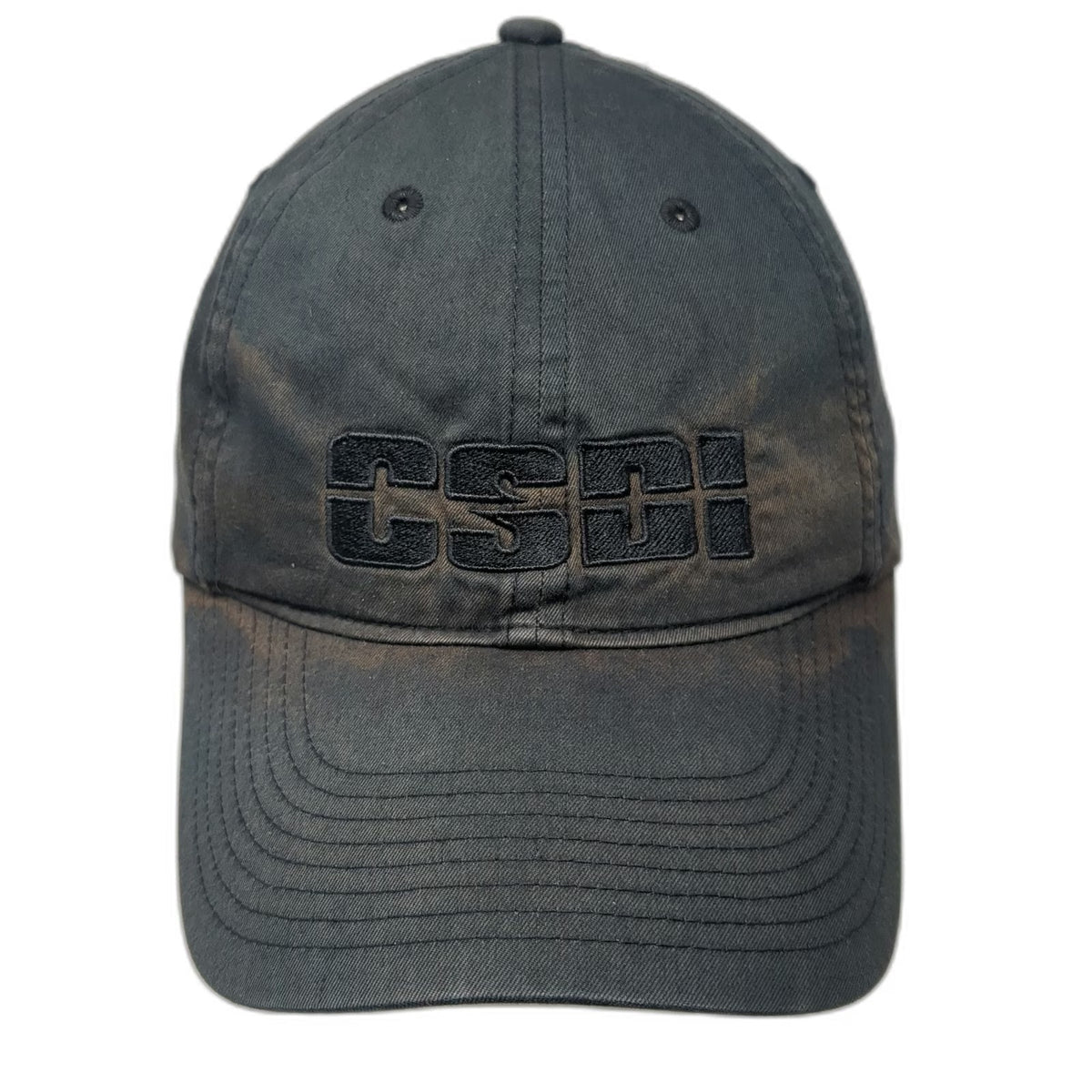 Nike Baseball Cap Black OSFM CSI TV Show Logo Distressed Slideback Hat Swoosh