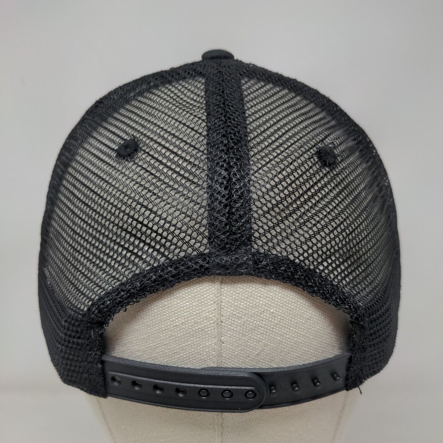 75 Snapback Trucker Hat Black One Size Adjustable Embroidered Mesh Back BIG X