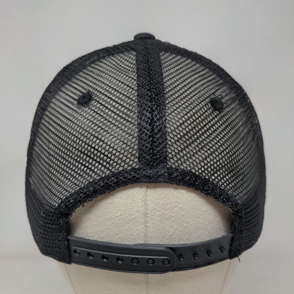 75 Snapback Trucker Hat Black One Size Adjustable Embroidered Mesh Back BIG X