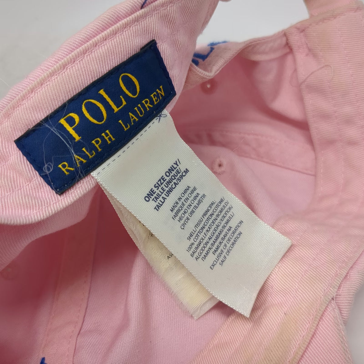 Polo Ralph Lauren Baseball Cap Purple One Size Hat Embroidered Cotton Slideback