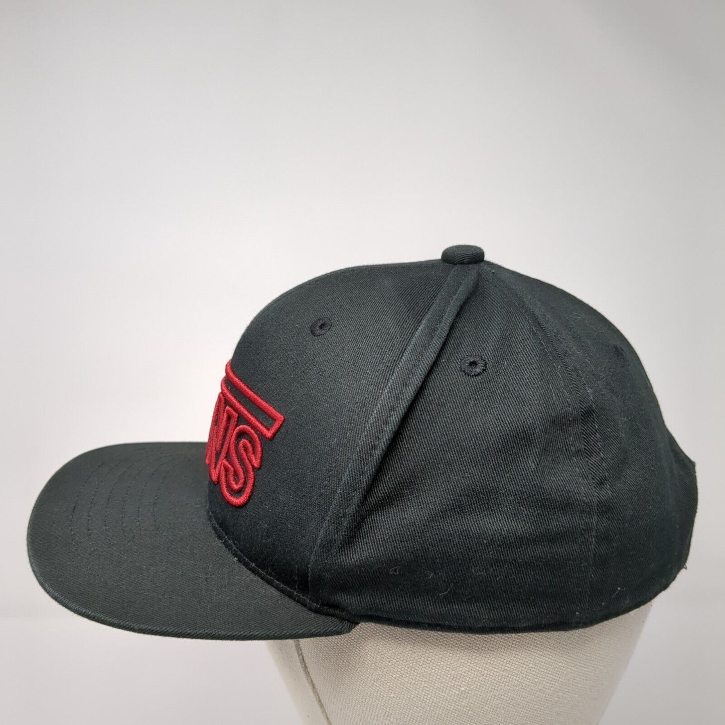 Vans Snapback Hat Black One Size Adjustable Solid Embroidered 6 Panel