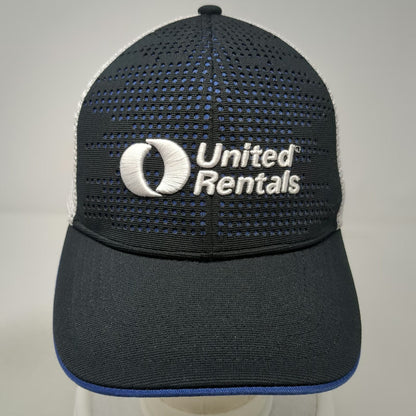 Trucker Hat Black White Blue One Size United Rentals Logo Mesh Snapback hat