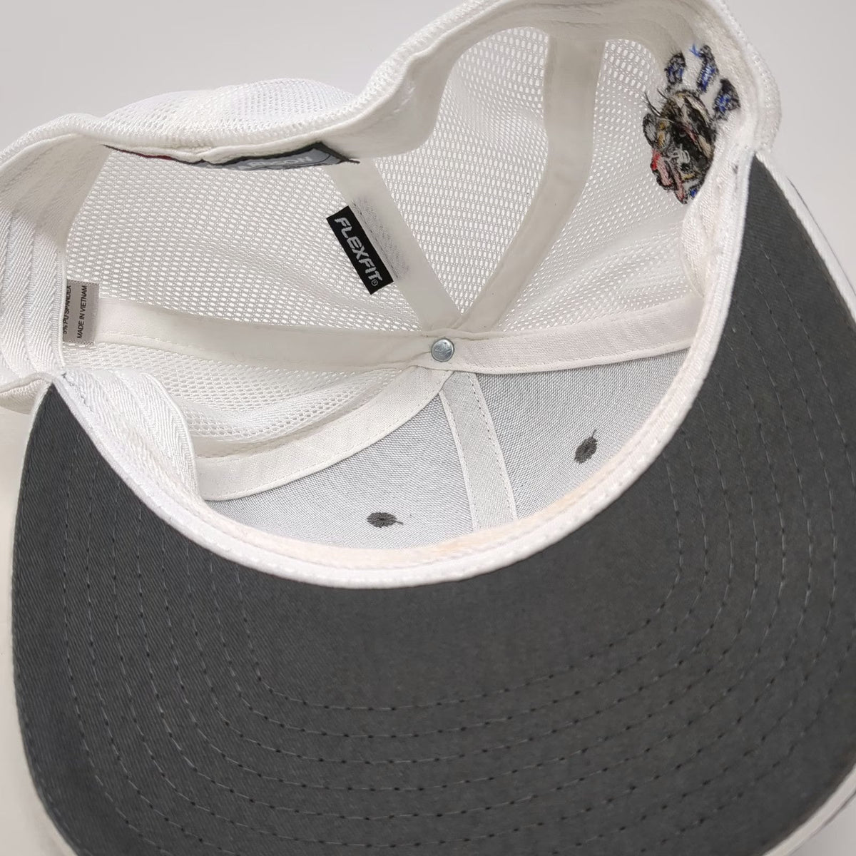 Richardson Baseball Cap Gray White M Driscoll Brothers Potato Mascot Mesh Fitted