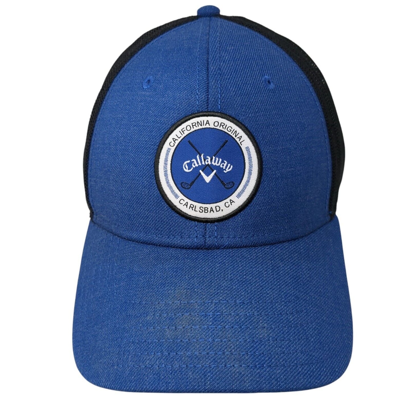 Callaway Patch Snapback Mesh Back Hat Blue One Size Adjustable 6 Panel