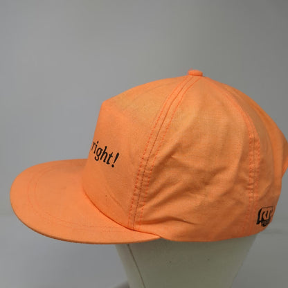 RCC INC Trucker Orange One Size Treat Me Right Snapback Flat Brim Hat USA Made