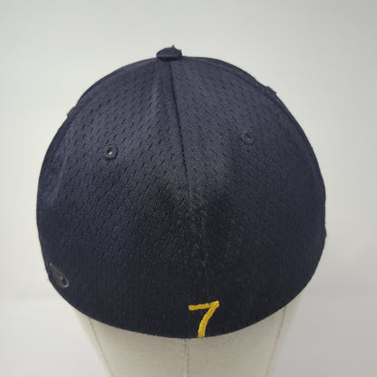 L Lightning Logo Fitted Hat Blue Medium Embroidered Solid Richardson