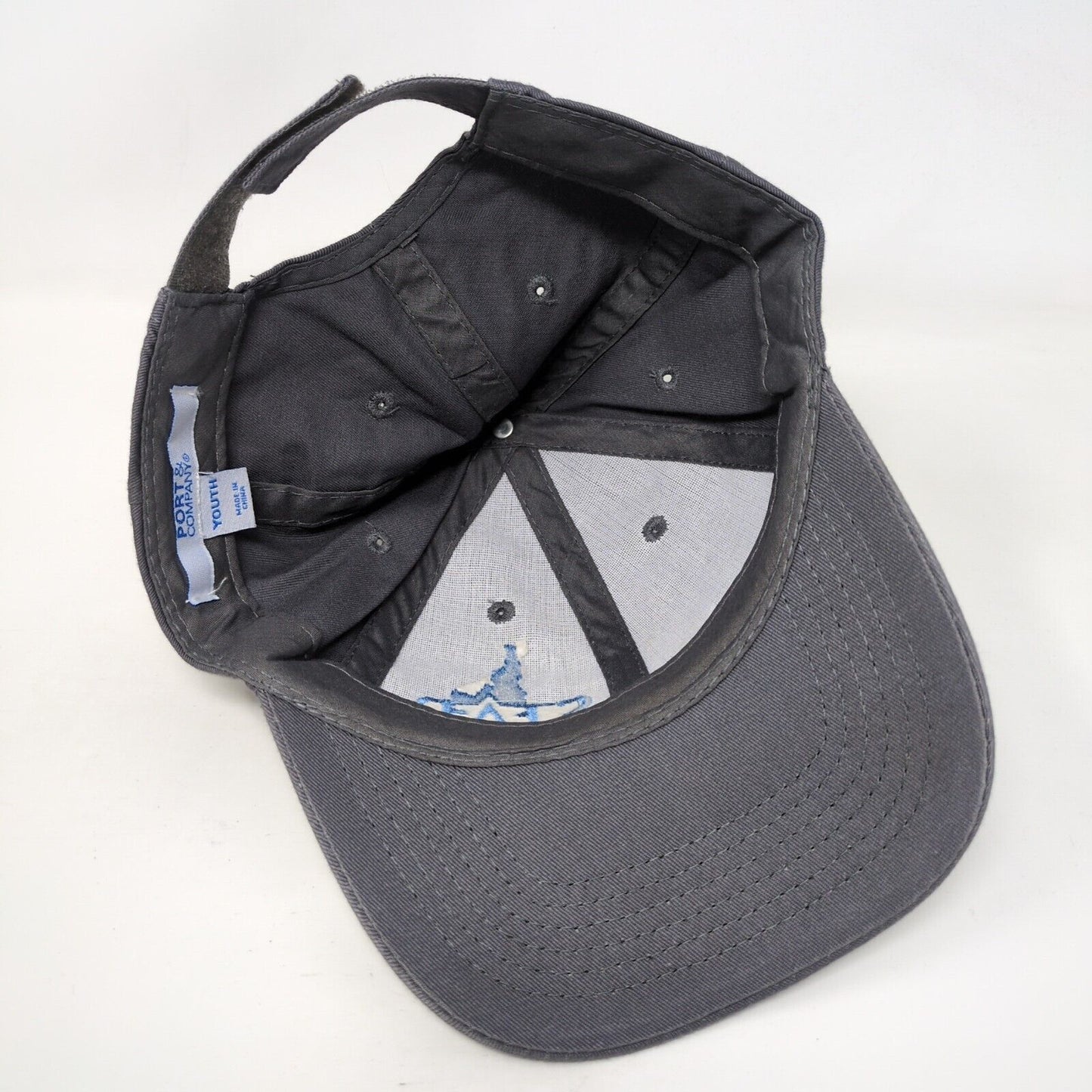 Star Recreation Strapback Hat Gray Youth Embroidered Port & Company