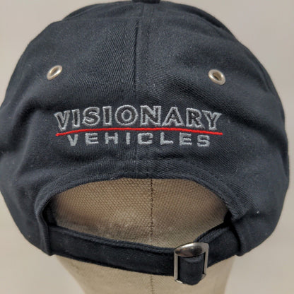 Visionary Vehicles Mens Slideback Hat Black Size OSFA 3D Logo Cotton Vintage