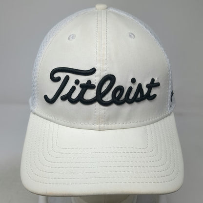Titleist Baseball Cap White L Mesh Back Pro V1 FootJoy New Era Stretch Golf Hat