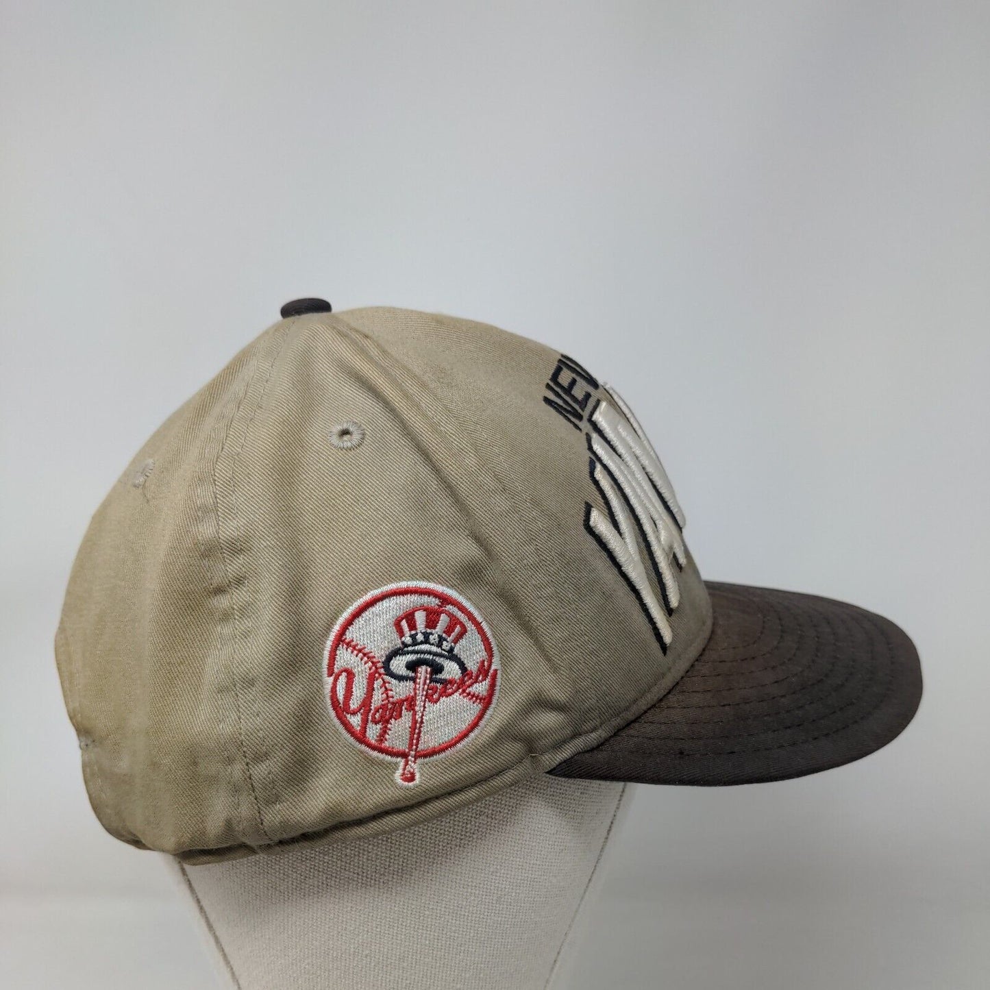 New Era MLB New York Yankees Snapback Hat Tan Size M-L Faded Distressed
