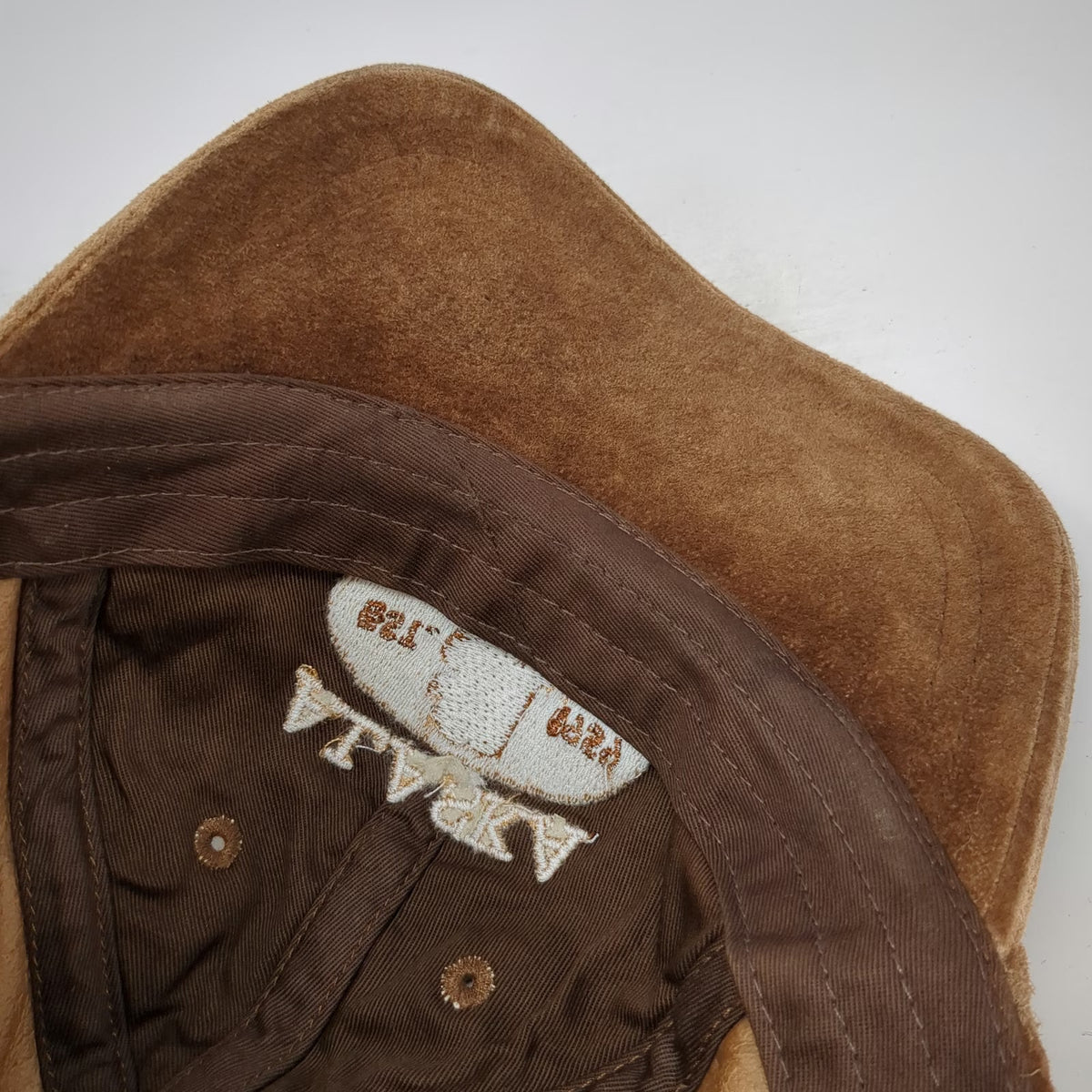 Arctic Circle Enterprises Baseball Cap Brown One Size Suede Leather Alaska Hat