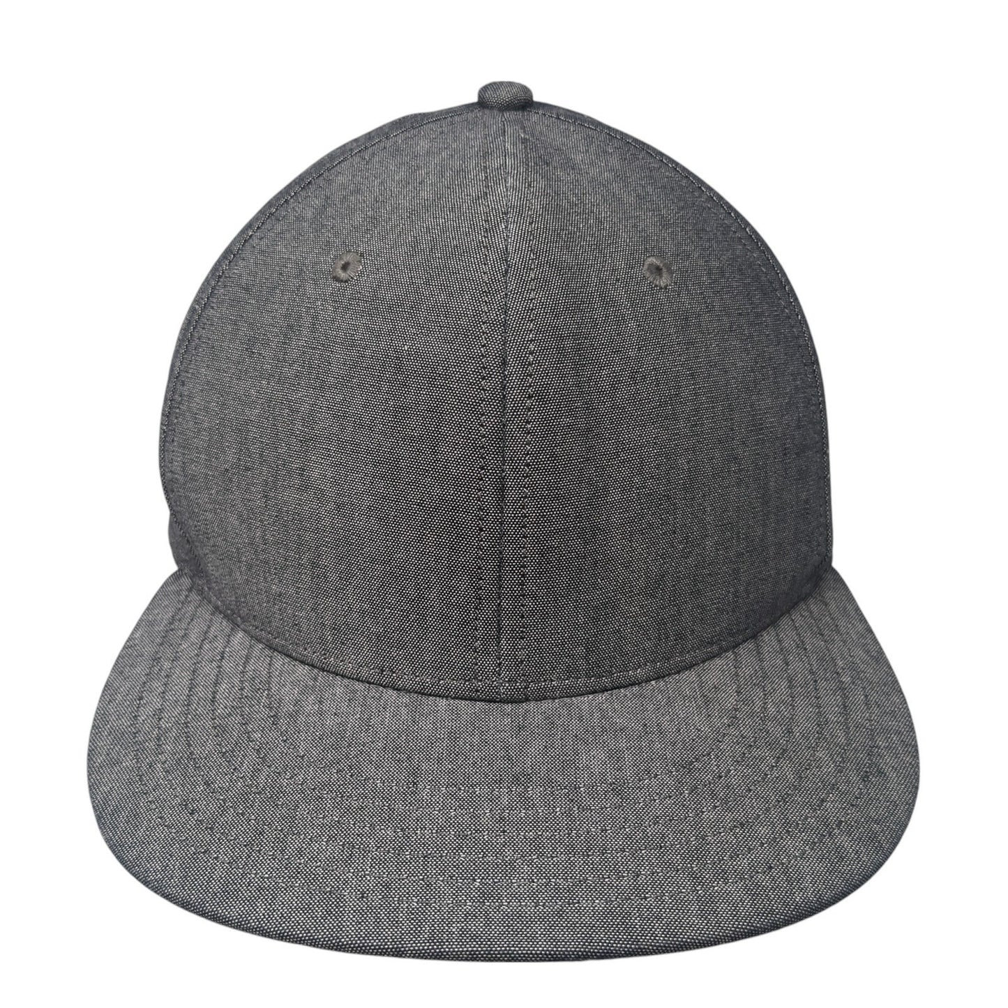 Big Accessories Snapback Hat Gray One Size Adjustable Solid Blank