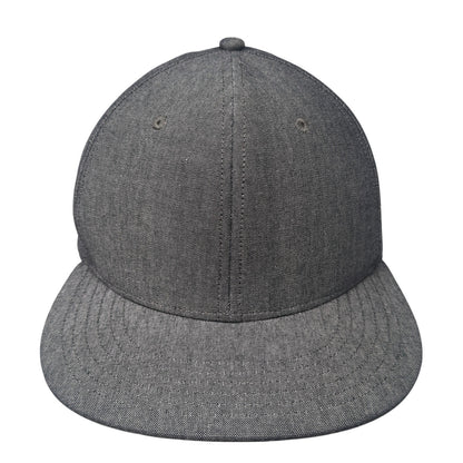 Big Accessories Snapback Hat Gray One Size Adjustable Solid Blank