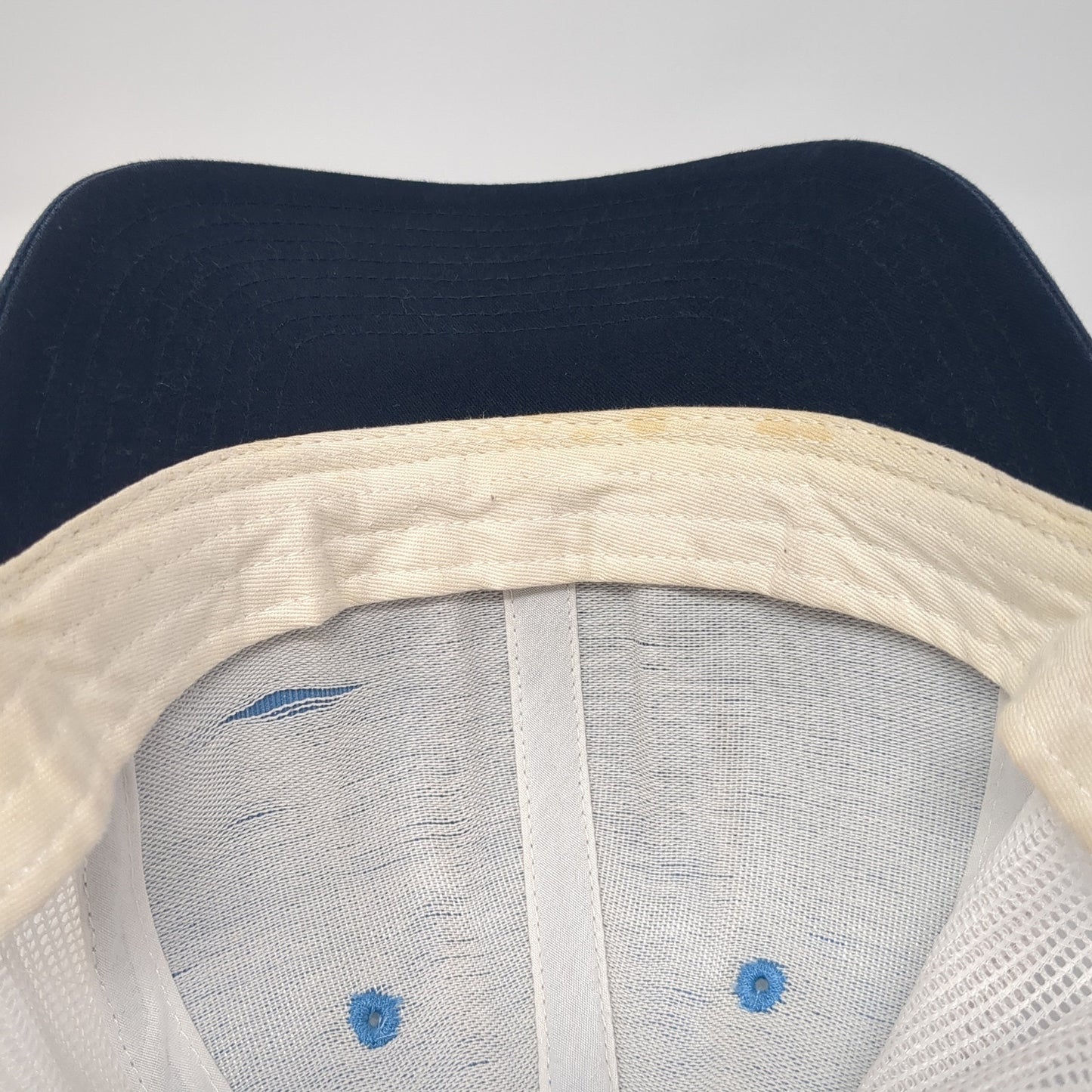 Richardson Snapback Mesh Back Trucker Hat Blue One Size Colorblock Blank